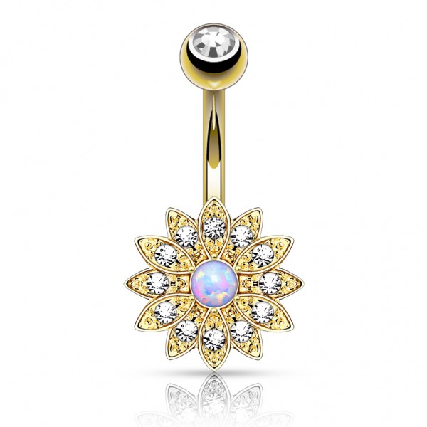 Bauchnabelpiercing Nabelpiercing Banane Bananabell aus Edelstahl Blume