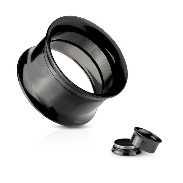 Schraubtunnel Chirurgenstahl Titan IP Tunnel "Black Line" 3 - 25mm Screw Fit