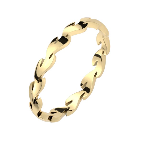Tapsi´s Coolbodyart®|Bandring aus unendlichen Blättern Edelstahl-Ring goldfarben Gr. 47(15)-60(19)