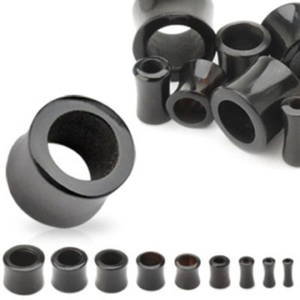 Organic Büffel Horn Tunnel schwarz 3mm-16mm