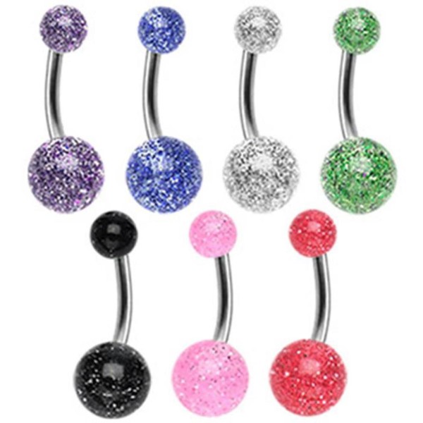 Titan Bauchnabel Piercing Ultra UV Glitter