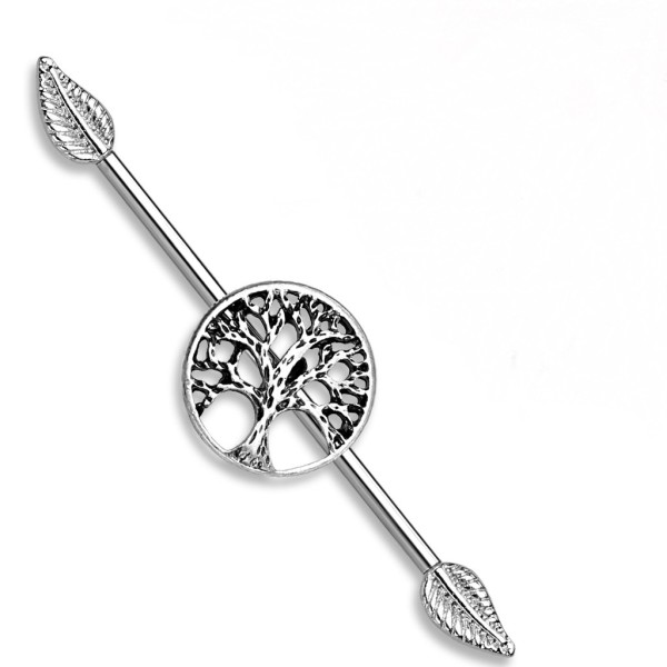 Coolbodyart Damen Herren Industrial Barbell aus Edelstahl Chirurgenstahl 316L...