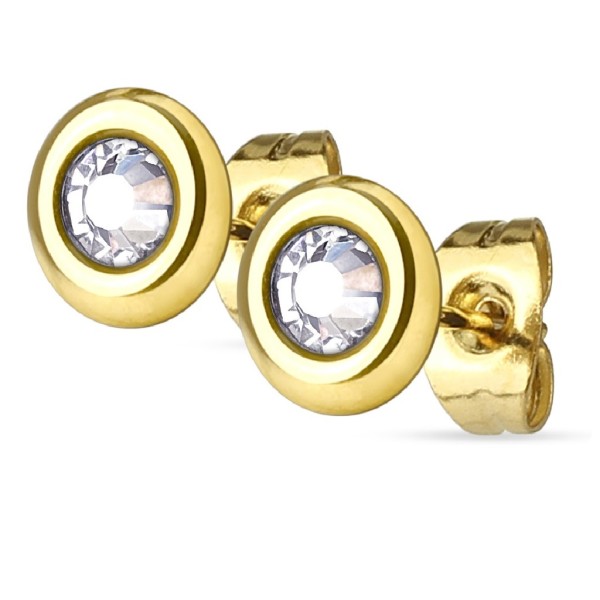Tapsi´s Coolbodyart® Damen Ohrring Ohrstecker Edelstahl Chirurgenstahl 316L in Gold und Silber mit K