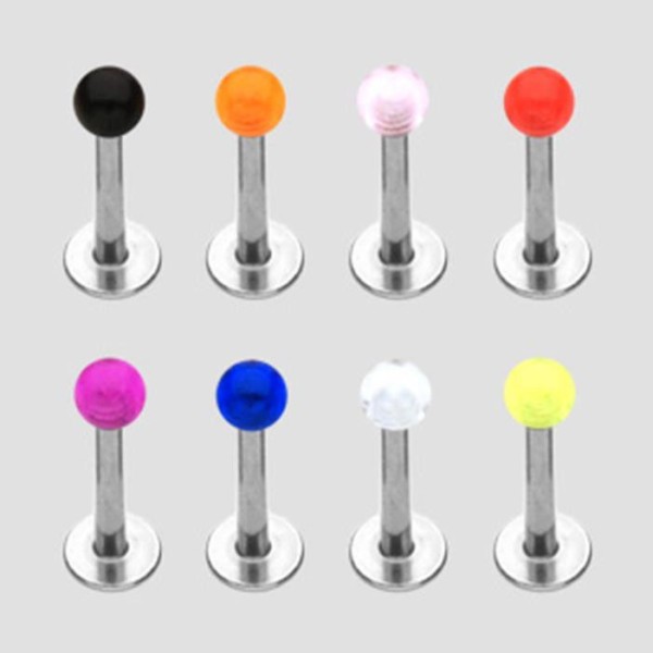 UV Light Ball Labret Monroe Lippenpiercing verschiedene Farben