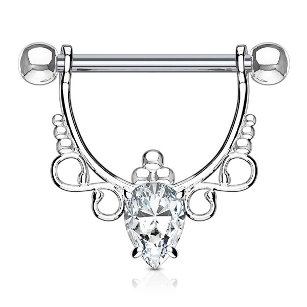 Tapsi´s Coolbodyart®| Brustwarzen Nippelpiercing Chirurgenstahl 316L Gold,Roségold 14 Karat,Silber