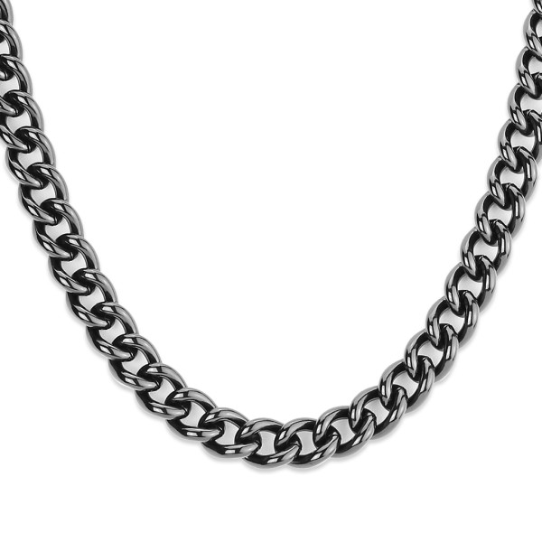 Tapsi´s Coolbodyart® Damen Herren Halskette aus Edelstahl in Schwarz in verschiedenen Stärken und Lä