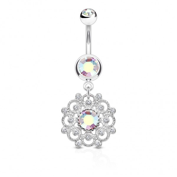 Nabelpiercing Bananabell Edelstahl Chirurgenstahl Anhänger Vintage Blüte
