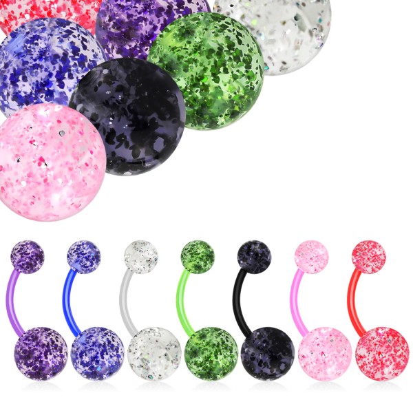 Bioflex Bauchnabel Piercing Ultra UV Glitter Must Have