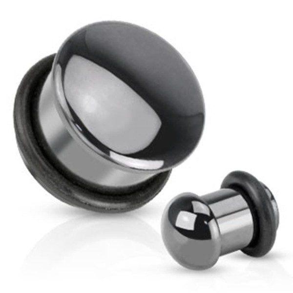 Hematite Stein single Plug Tunnel "Black Glossy"