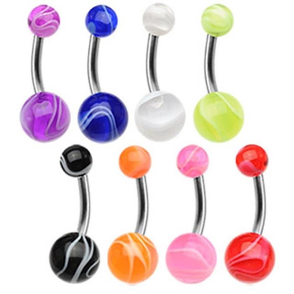 Titan Bauchnabel Piercing Ultra "Wave Ball" Must Have