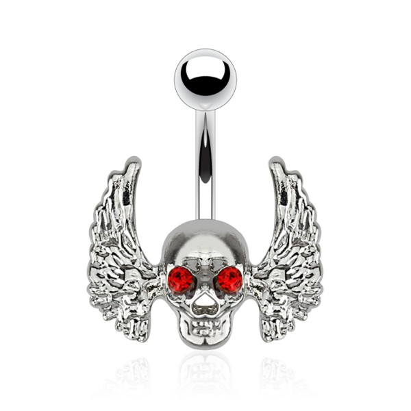 Bauchnabelpiercing Edelstahl Chirurgenstahl 316L Totenkopf,Engel Flügel