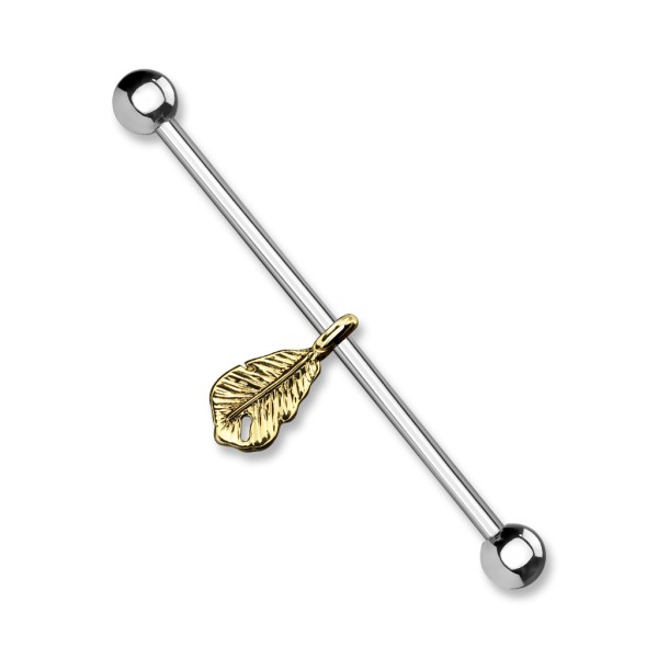 Tapsi´s Coolbodyart®| Industrial Barbell Piercing Chirurgenstahl 316L Silber,Gold,Roségold Anhänger