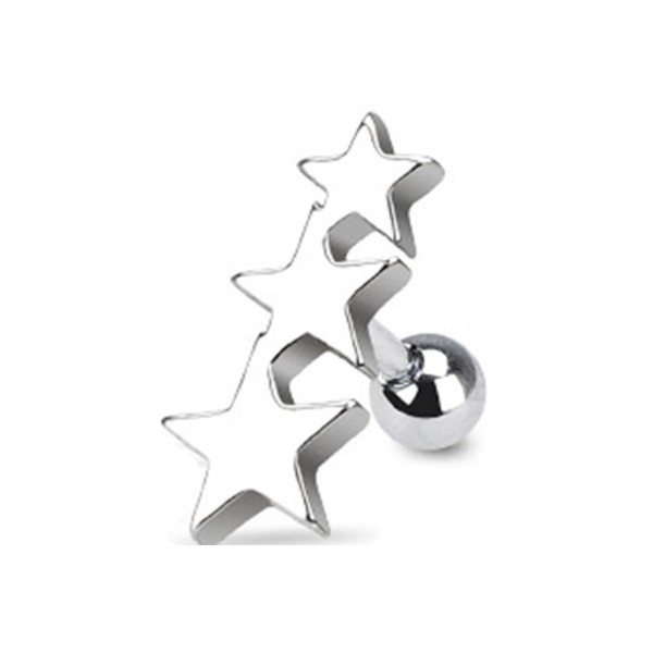 Coolbodyart Unisex Tragus Cartilage Sterne "Three Stars"