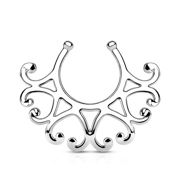 Clip On Fake Brustwarzenpiercing Kleine glänzende Herzen
