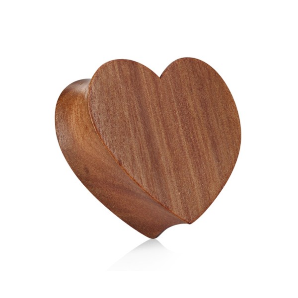 Tapsi´s Coolbodyart®| Double Flared Plug Kirsch Holz Organisch Herz
